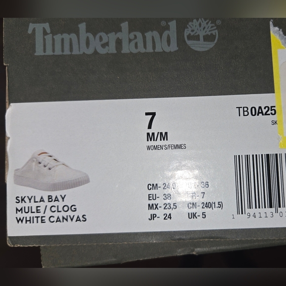 Timberland White Skyla Bay Mules Size 7 - Brand New - Picture 11 of 11